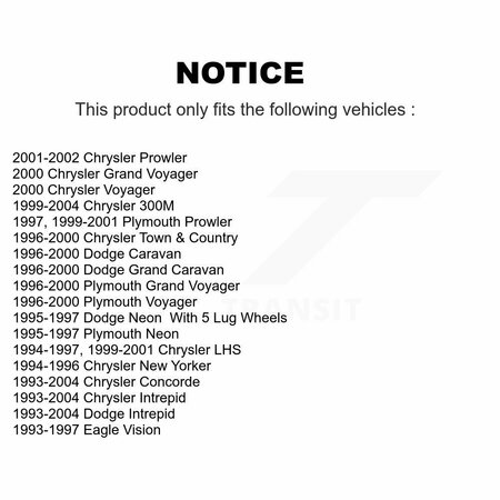 Tec Front Ceramic Disc Brake Pads For Dodge Chrysler Grand Caravan Intrepid Plymouth Town & 300M TEC-642